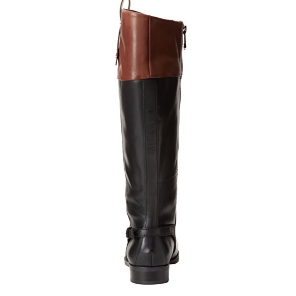 Tommy Hilfiger Black Dark Cognac Riding Boot - Picture 3 of 8